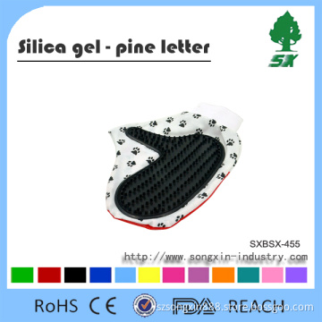 Soft Rubber palm-sized pet bath brush/ pet grooming/pet brush glove